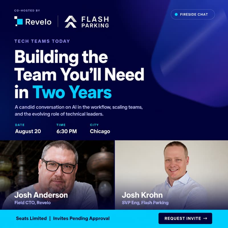Cover Image for Tech Teams Today Dinner with Josh Krohn, SVP Eng @ Flash Parking - Chicago