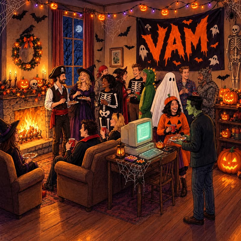 Cover Image for ๐ VAM! AI Halloween Socials Party: Potluck + Games ๐ค๐