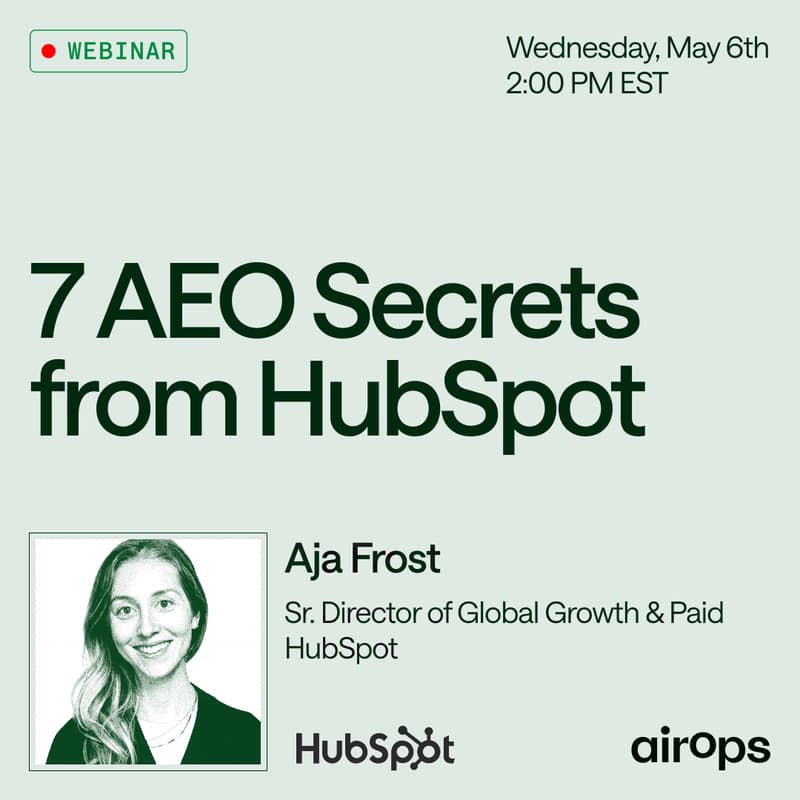 Cover Image for 7 Fascinating AEO Secrets from Hubspot Research with Aja Frost