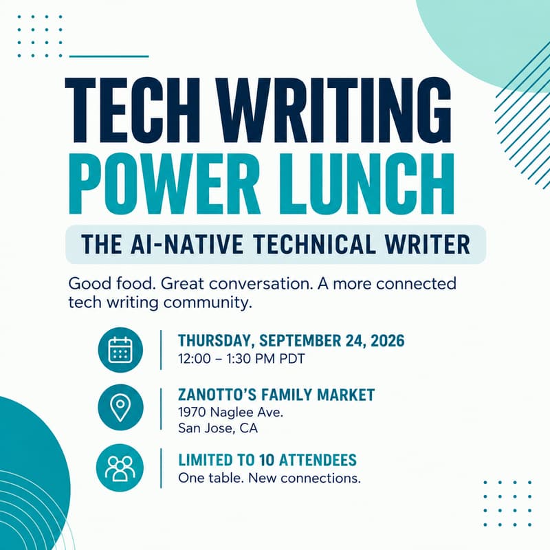 Cover Image for Tech Writing Power Lunch: The AI-Native Technical Writer