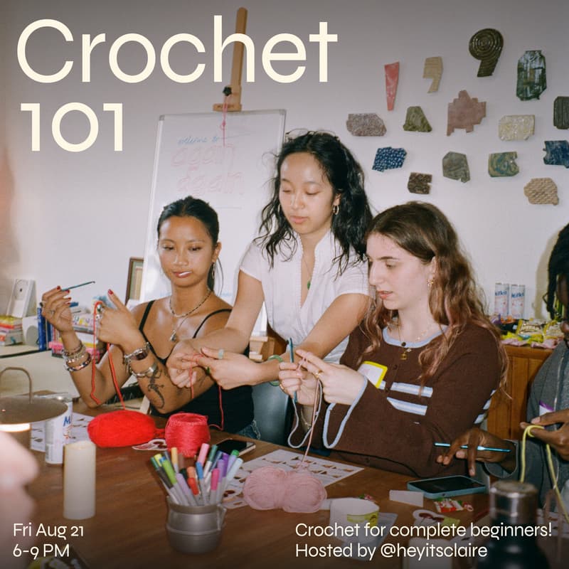 Cover Image for Crochet 101 w/ @heyitsclaire