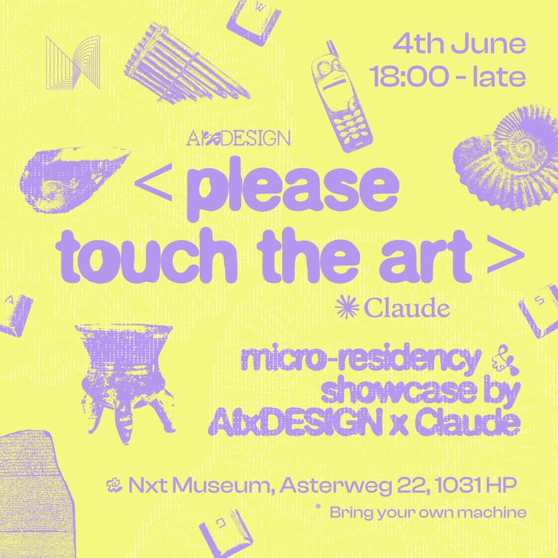 Cover Image for <please touch the art> by AIxDESIGN x Claude @ Nxt Museum
