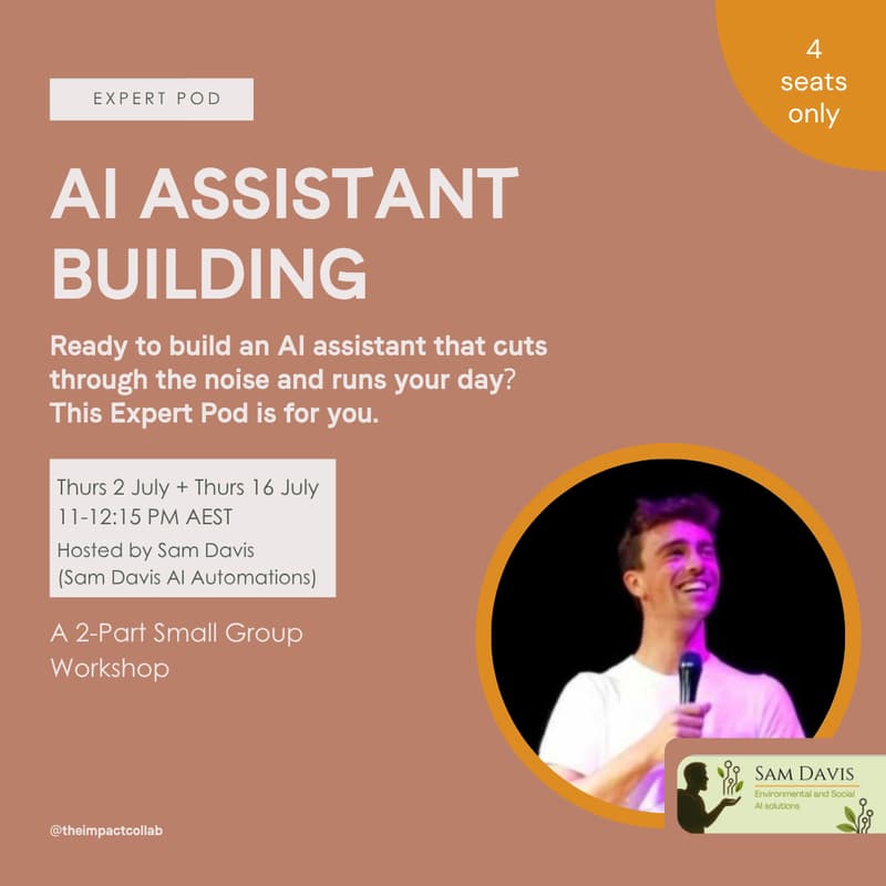 Cover Image for AI Assistant Building Expert Pod — with Sam Davis from Sam Davis AI Automations