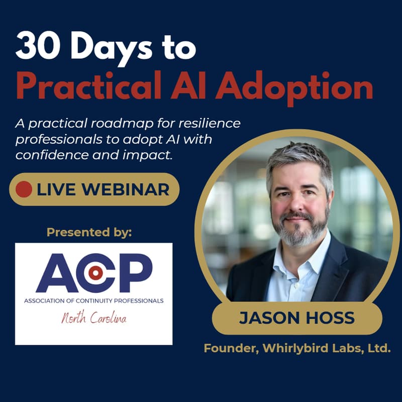 Cover Image for Live Webinar: 30 Days to Practical AI Adoption