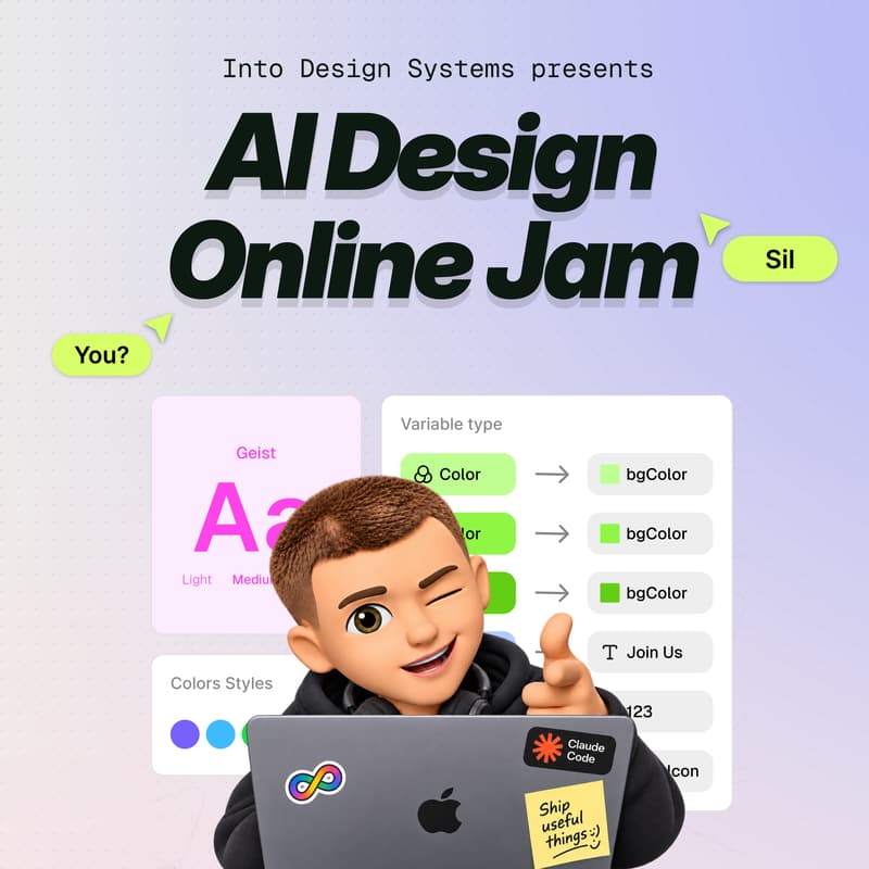 Cover Image for Into Design Systems - AI Design Online Jam