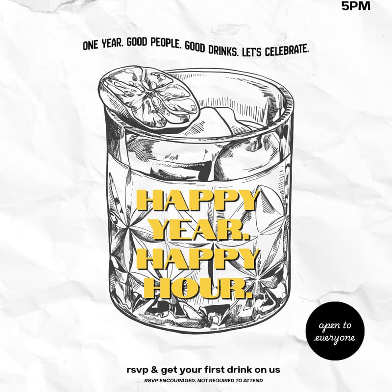 Cover Image for HAPPY YEAR. HAPPY HOUR.