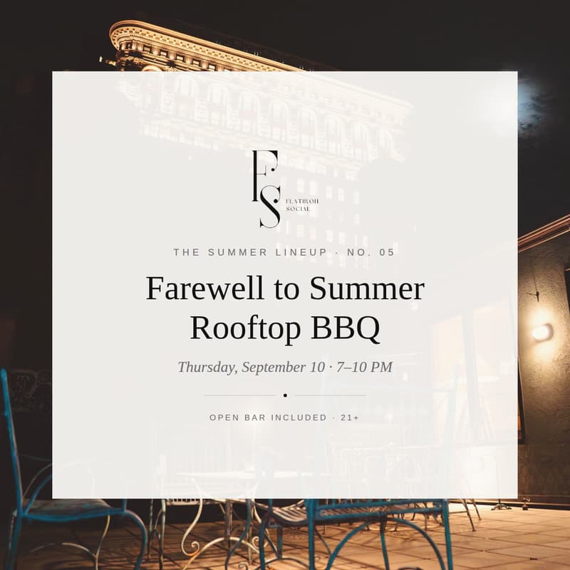 Cover Image for No. 05 — Farewell to Summer Rooftop BBQ 🌇🥂