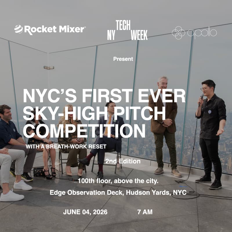 Cover Image for NYC’S FIRST EVER SKY-HIGH PITCH COMPETITION with Breathwork reset #NYTechWeek
