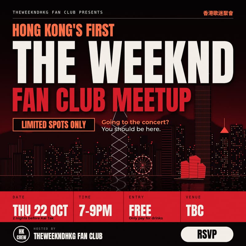 Cover Image for The Weeknd Fan Club Meetup