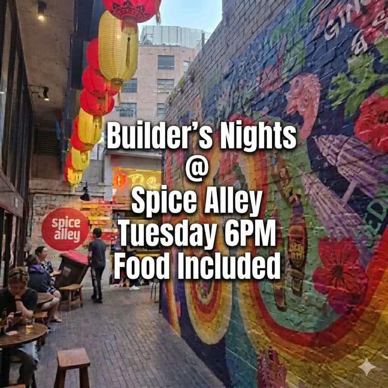 Cover Image for Builder's Nights @ Spice Alley | Tues @ 6pm | Nick Knows Builders