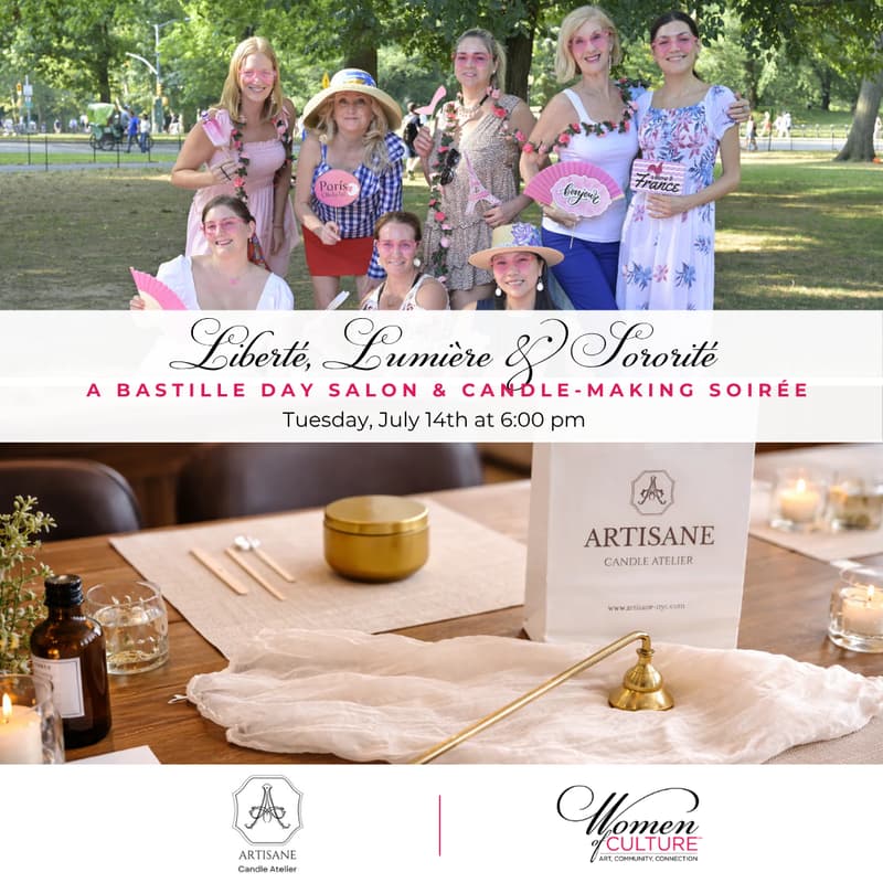 Cover Image for Liberté, Lumière & Sororité: A Bastille Day Salon & Candle-Making Soirée
