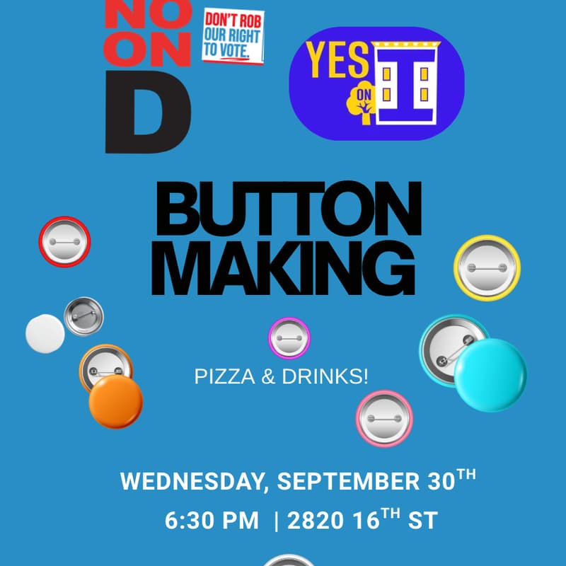 Cover Image for BUTTON AND SIGN MAKING WITH YES ON I