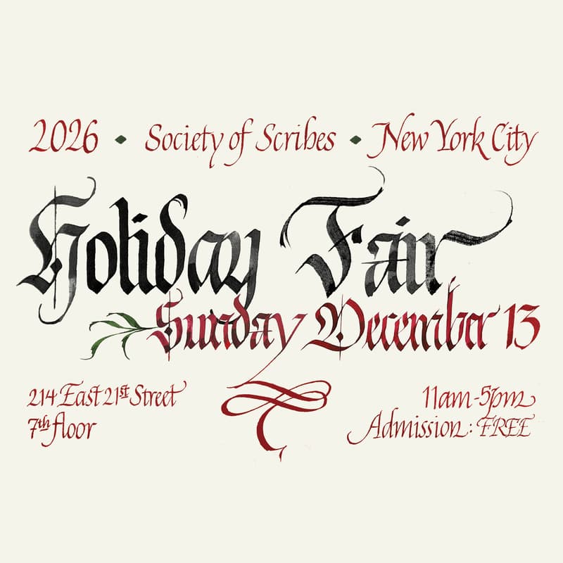 Cover Image for Society of Scribes: Holiday Fair!