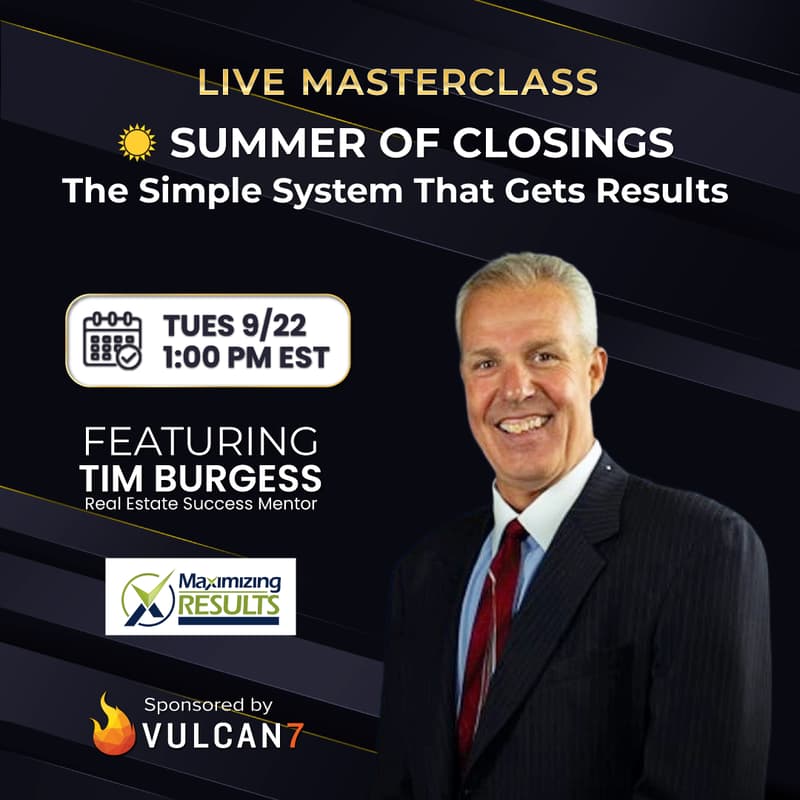 Cover Image for ☀️ Summer of Closings: The Simple System That Gets Results with Tim Burgess