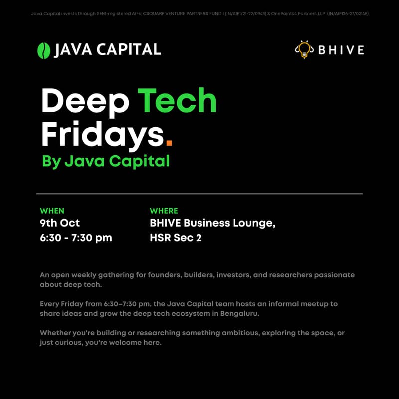 Cover Image for Deep-Tech Fridays by Java Capital