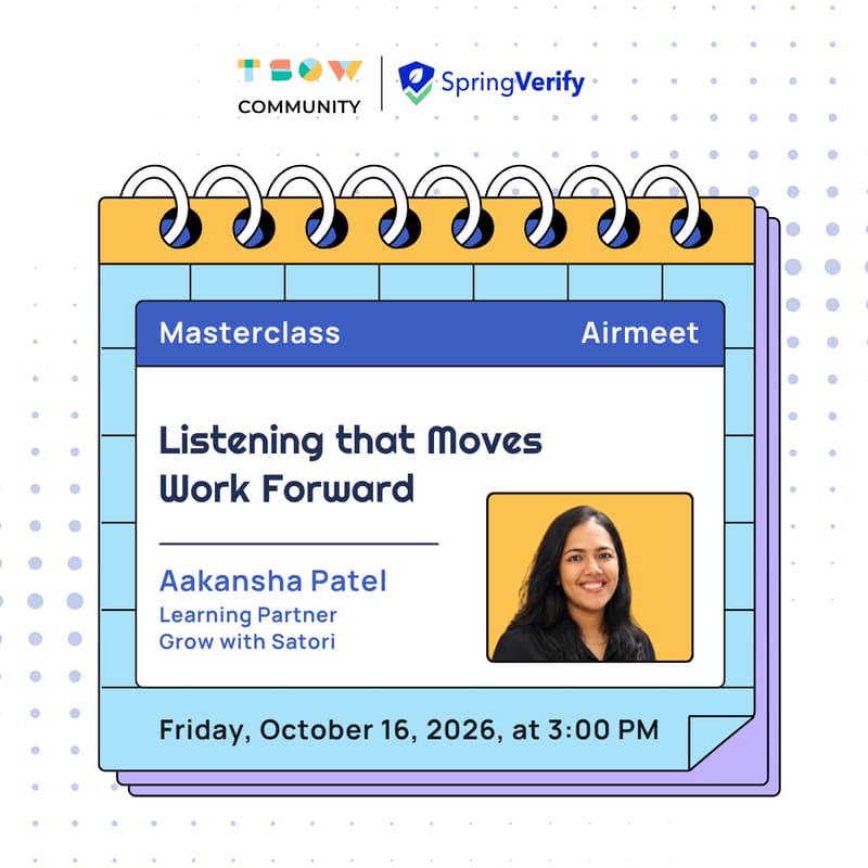 Cover Image for Listening that Moves Work Forward