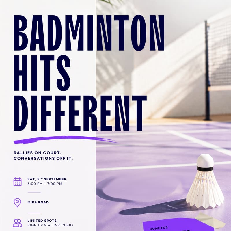 Cover Image for Badminton, But Make It Social ๐ธ