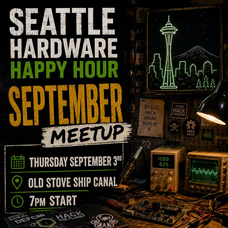 Cover Image for Seattle Hardware Happy Hour (3H) September 2026!