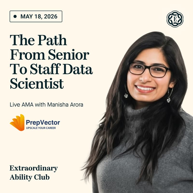 Cover Image for The Path from Senior to Staff Data Scientist with Manisha Arora