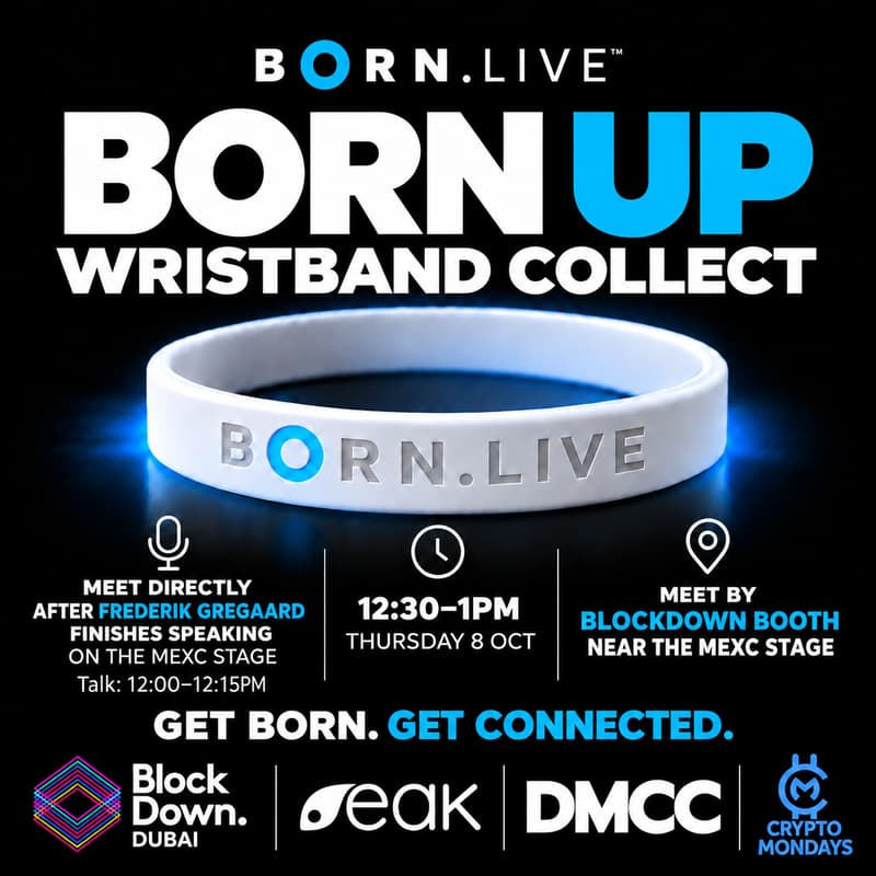 Cover Image for BORN UP — Collect Your Wristband. Connect Like Never Before.