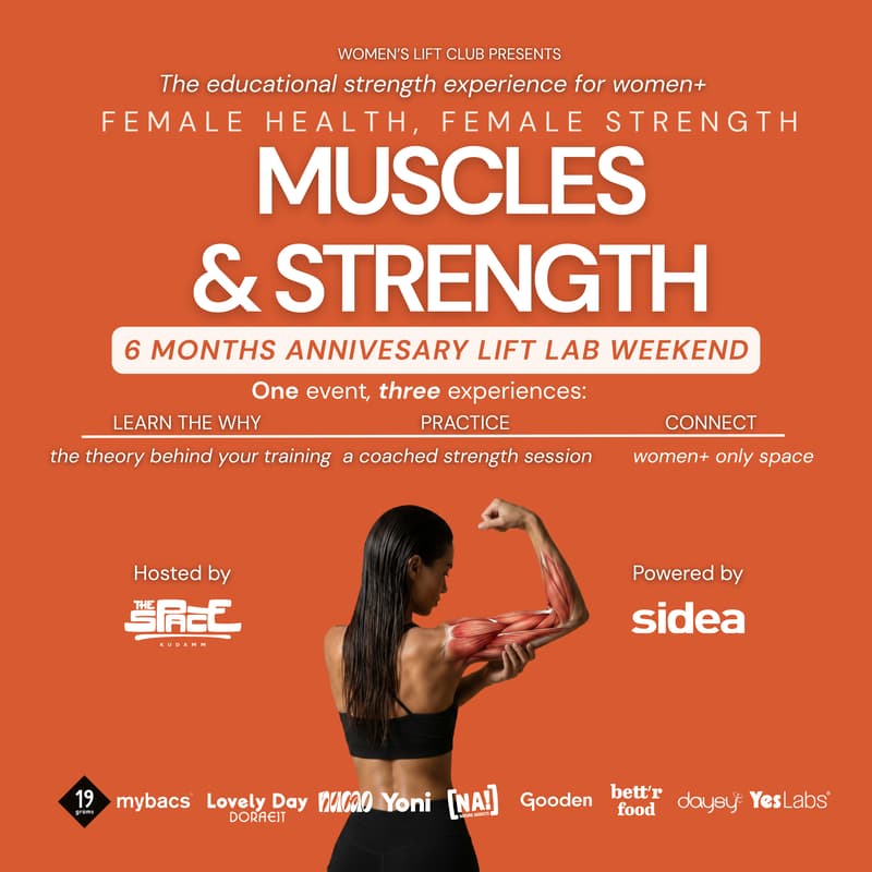 Cover Image for Lift Lab: Six-Month Anniversary Weekend, Day 2 Celebrating Female Health, Female Strength: Muscles & Strength