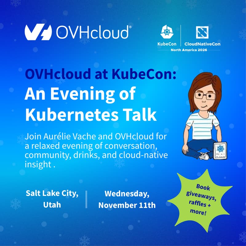 Cover Image for Meet OVHcloud at KubeCon: An Evening of Kubernetes Talk