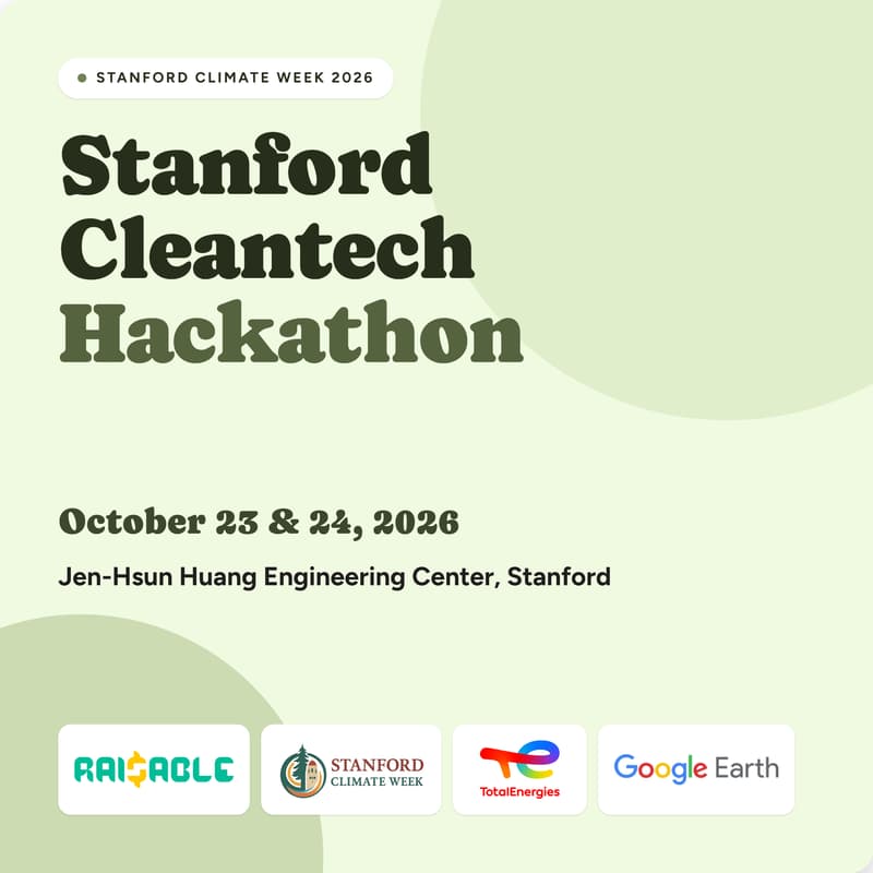 Cover Image for Stanford Cleantech Hackathon