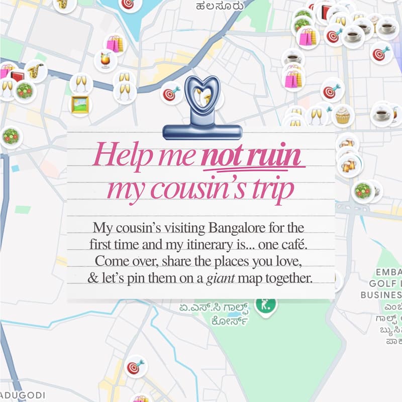 Cover Image for Crowdsourcing a Bangalore Itinerary!