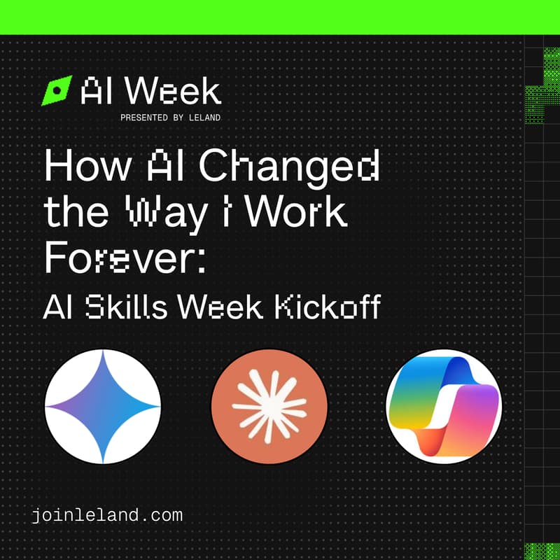 Cover Image for How AI Changed the Way I Work Forever: AI Skills Week Kickoff