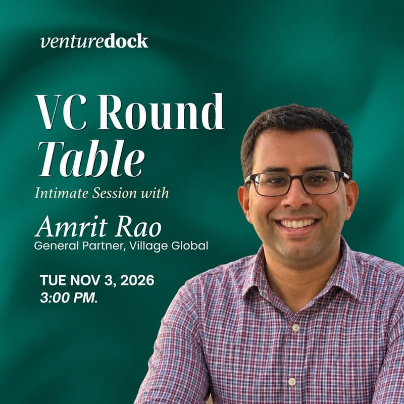 Cover Image for VC Round Table: An Intimate Conversation with Amrit Rao