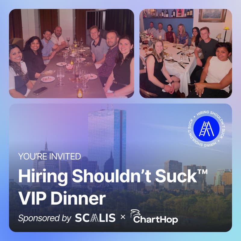 Cover Image for Hiring Shouldn't Suck™ Dinner at The Bancroft (Burlington - 6/3/26)