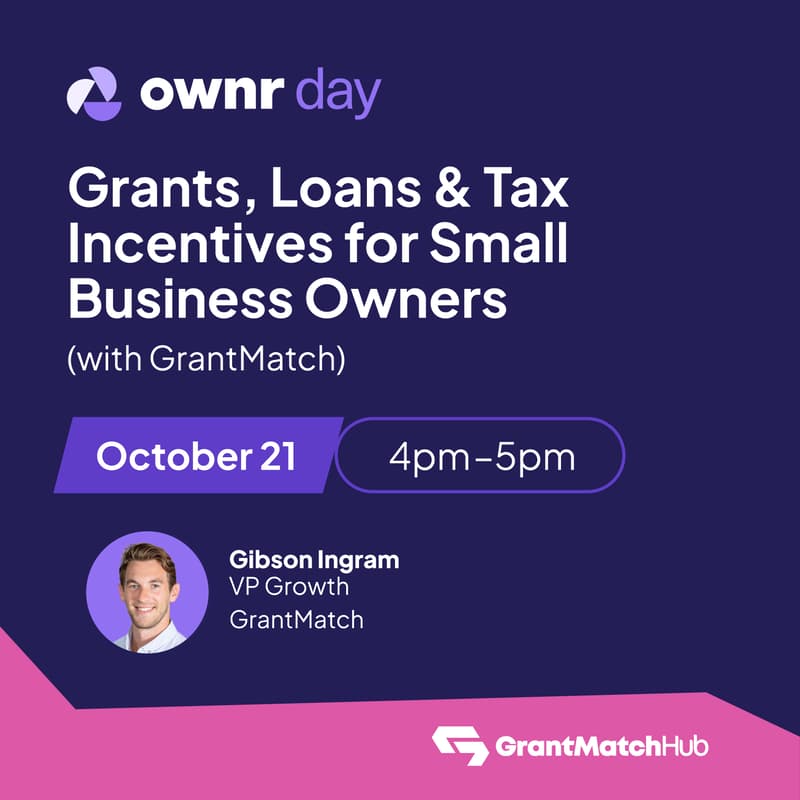 Cover Image for Grants, Loans & Tax Incentives for Small Business Owners with GrantMatch