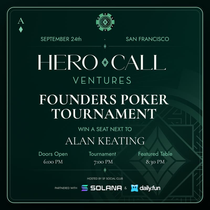 Cover Image for Win a seat Next to Alan Keating - Hero Call Ventures Launch Party - A Founders Tournament