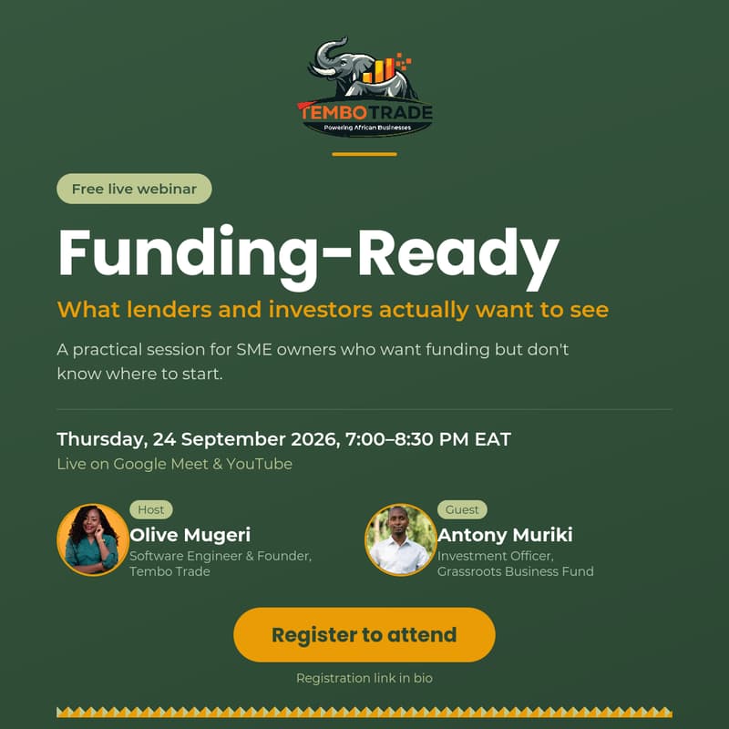 Cover Image for Funding-Ready: What Lenders and Investors Actually Want to See - A practical session for SME owners.