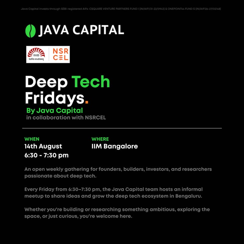 Cover Image for Deep-Tech Fridays by Java Capital