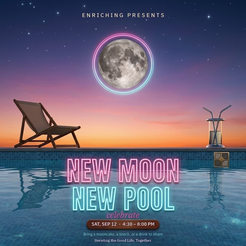 Cover Image for Mid Autumn Sunset Pool Party for Friends of Friends.