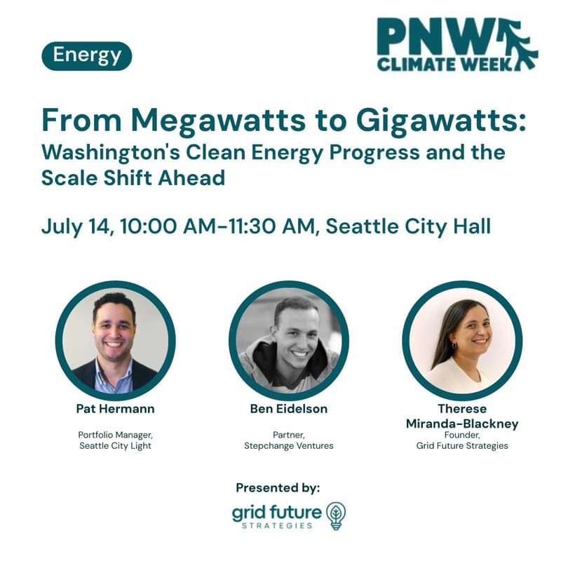 Cover Image for From Megawatts to Gigawatts: Washington's Clean Energy Progress and the Scale Shift Ahead