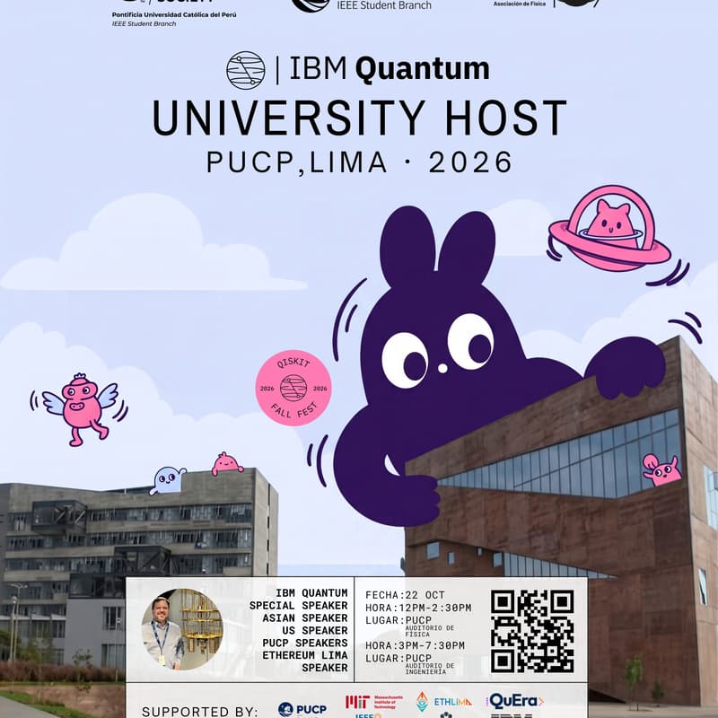 Cover Image for IBM QUANTUM | Qiskit Fall Fest 2026 - PUCP UNIVERSITY HOST