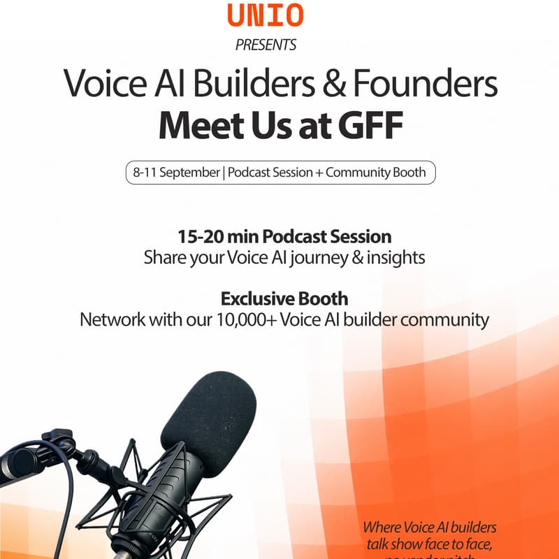 Cover Image for Unio at GFF 2026 - Voice AI Builders Meet & Podcast