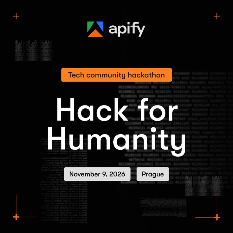 Cover Image for Apify's Hack for Humanity