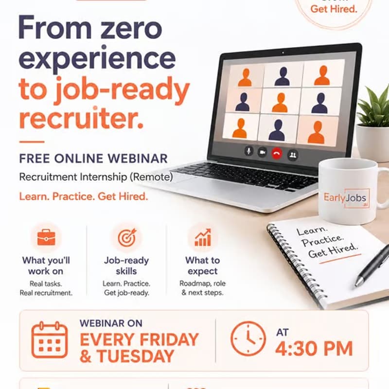 Cover Image for Work From Home Talent Sourcing Internship Program Orientation & Webinar