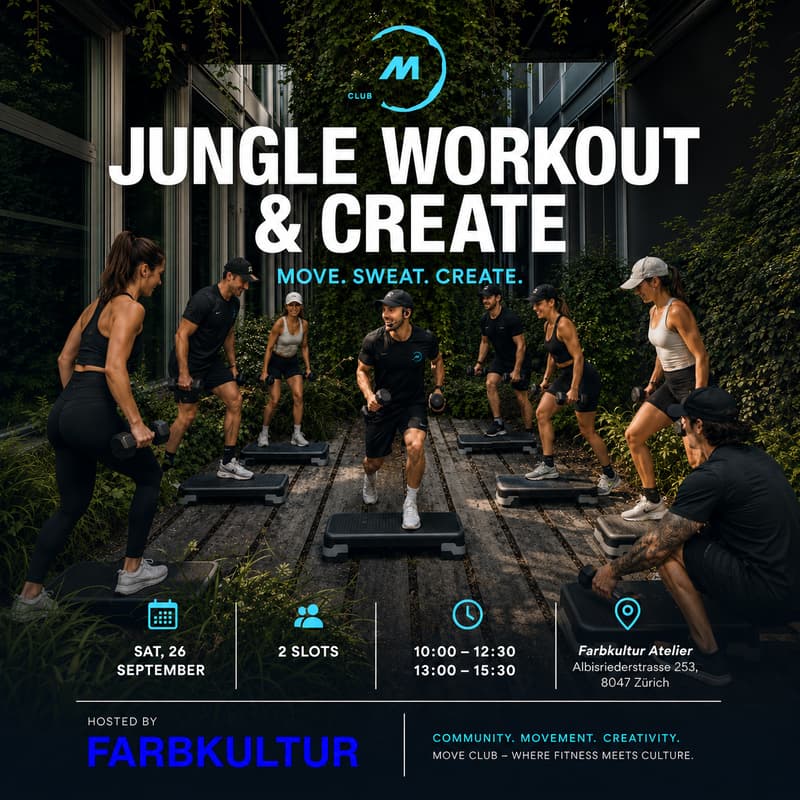 Cover Image for πΏ JUNGLE WORKOUT & CREATE - A Social Sport & Creative Experience