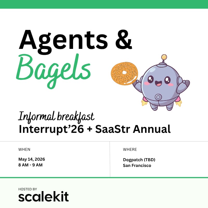 Cover Image for Agents & Bagels: Interrupt'26 + SaaStr Breakfast