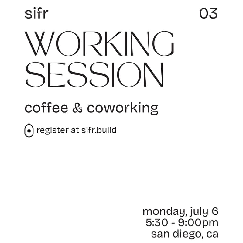 Cover Image for sifr.build - Working Session 03
