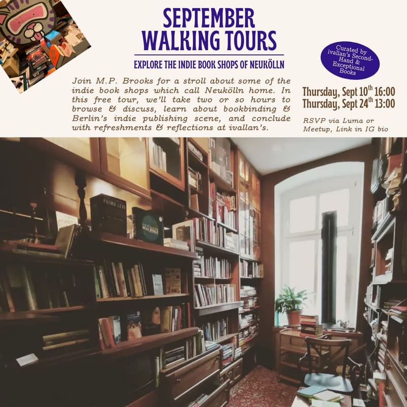 Cover Image for Free Walking Tour: Indie Book Shops of Neukölln