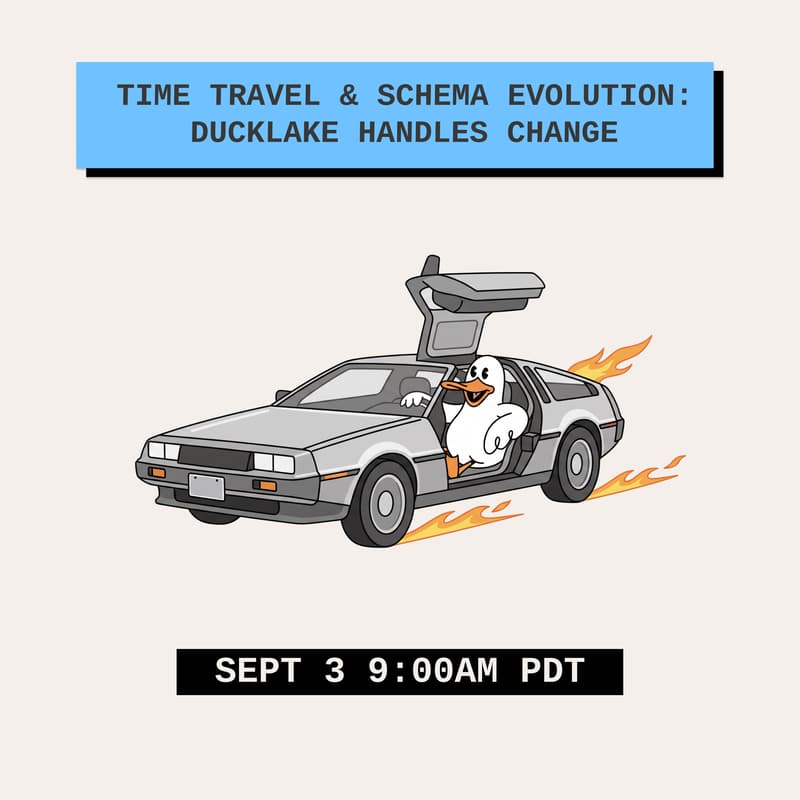 Cover Image for Time Travel & Schema Evolution: DuckLake Handles Change