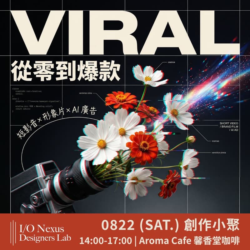 Cover Image for 【創作小聚】從零到爆款,帶你玩轉 AI 短影音 x 廣告製作全攻略