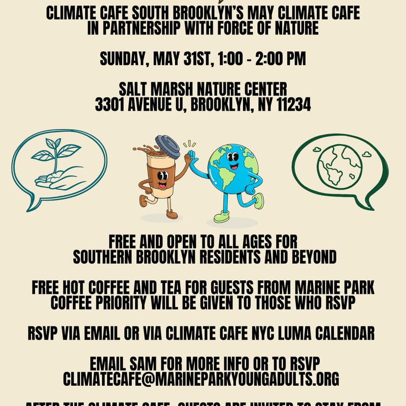 Cover Image for May Climate Cafe by Climate Cafe South Brooklyn