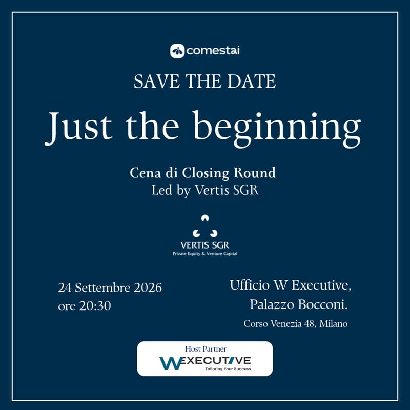 Cover Image for "Just the beginning"- Cena di Closing Round Led by Vertis SGR
