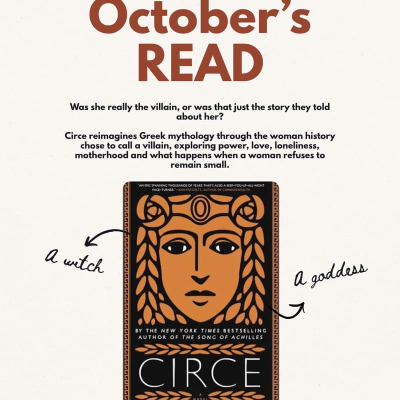 Cover Image for OCTOBER READ DISCUSSION: Circe by Madelline Miller